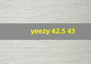 yeezy 42.5 43